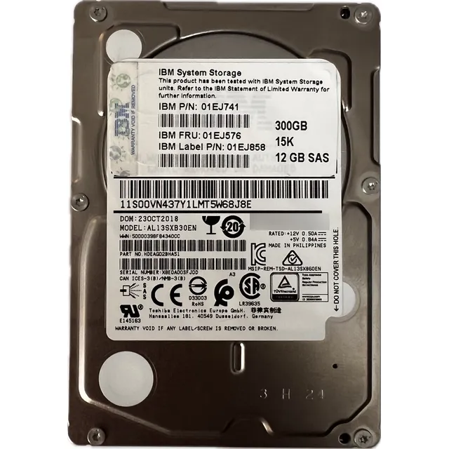 Disco Duro Ibm Storage/server 300gb 15k Sas 12gb 01ej858