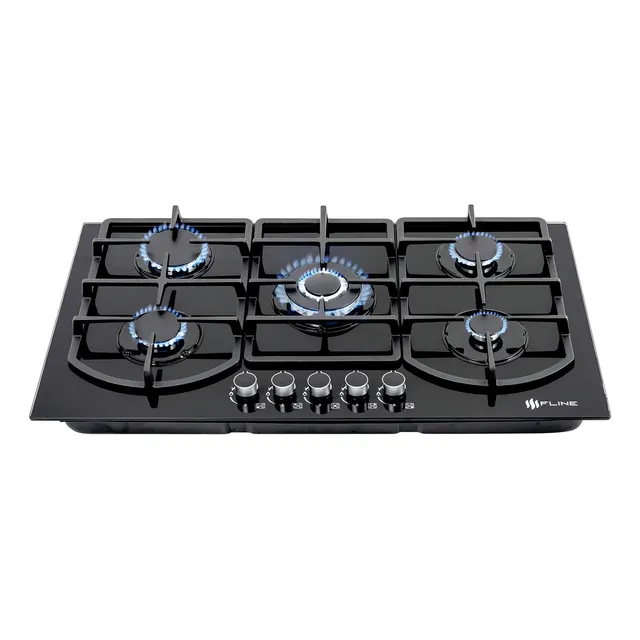 Parrilla De Gas Empotrable 5 Quemadores | Glasgow 5 | Fline Color Negro