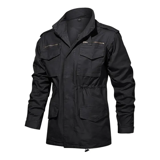 Tacvasen Army Field Jacket Hombre Militar Algodón Capucha C