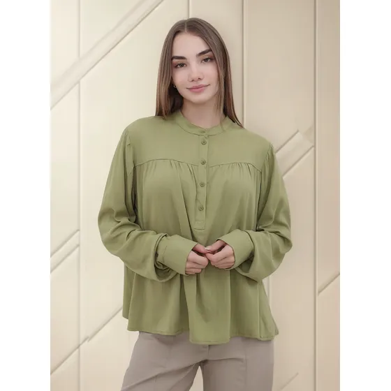 Blusa Lino Cuello Mao Brandon Nano