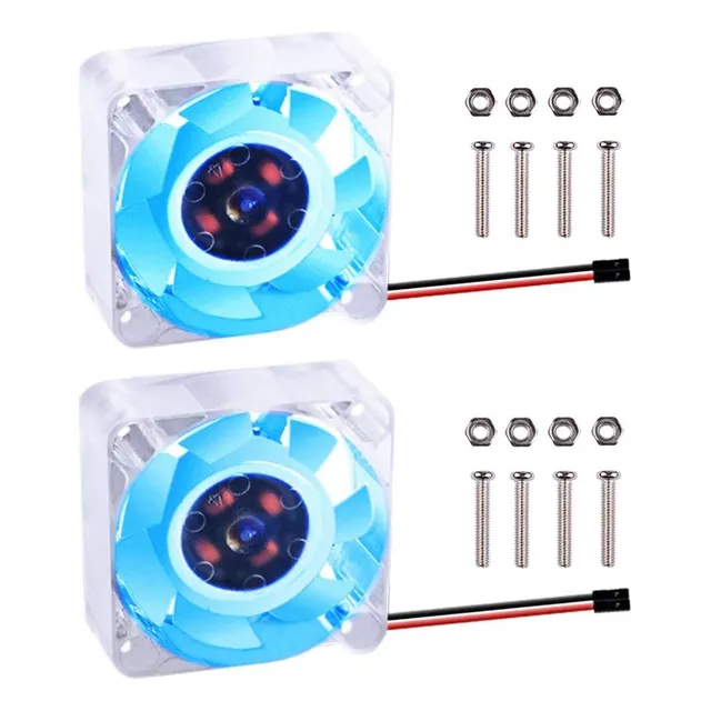 Ventilador De Enfriamiento Geeekpi 40x40x10mm 2 Pcs Azul
