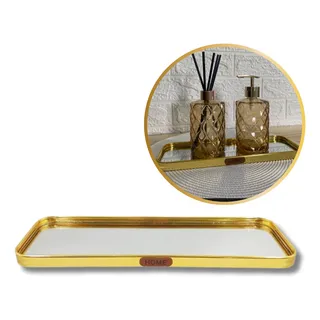 Bandeja Espelhada Decorativa Luxo Aparador Enfeite Multiuso Bandeja Espelhada Decorativa Luxo Aparador Enfeite Multiuso