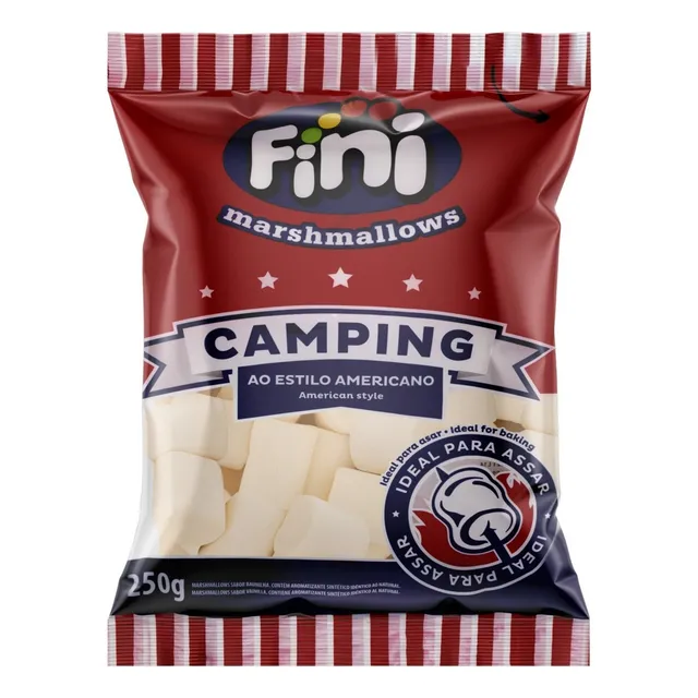 Marshmallow Baunilha Camping Fini Pacote 250g