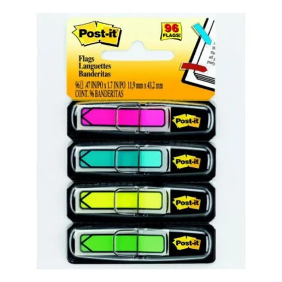 Mini Banderitas 3m Post It Flecha 4 Colores Con 24 Hojas C/u