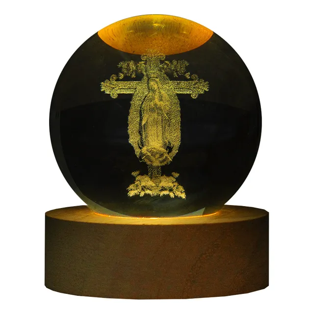 Lampara Bola De Cristal 3d Imágenes Religiosas