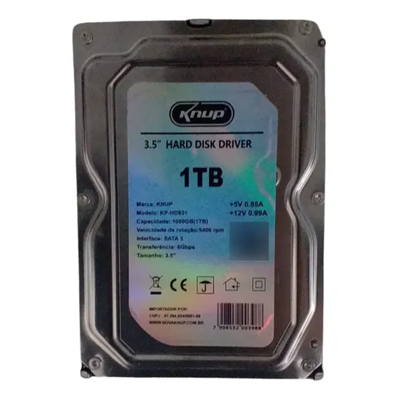 Hd Interno 1tb Sata Knup Kp-hd831 3,5 Pol 1000gb