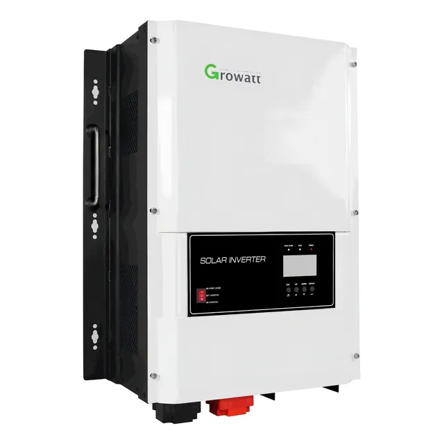 Inversor de corriente Growatt SPF6000T DVM con voltaje mínimo de salida 110V y 80V de entrada