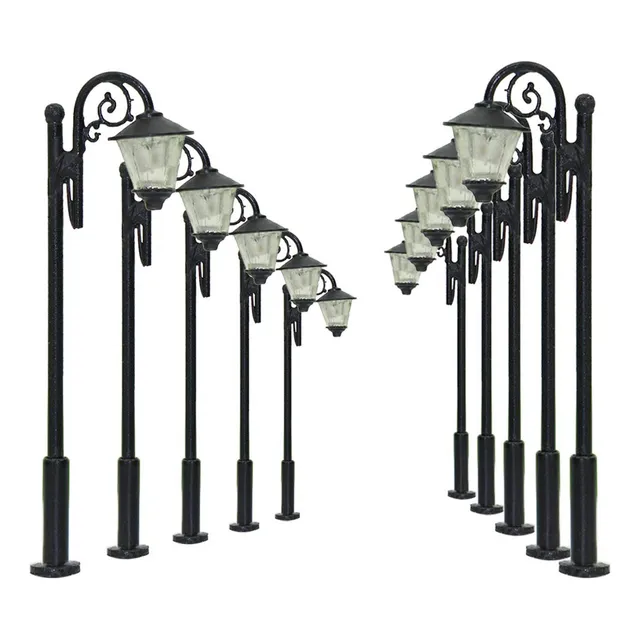 Lym36 10pcs Modelo Ferroviario Lampara Poste Calle Luz Tt N