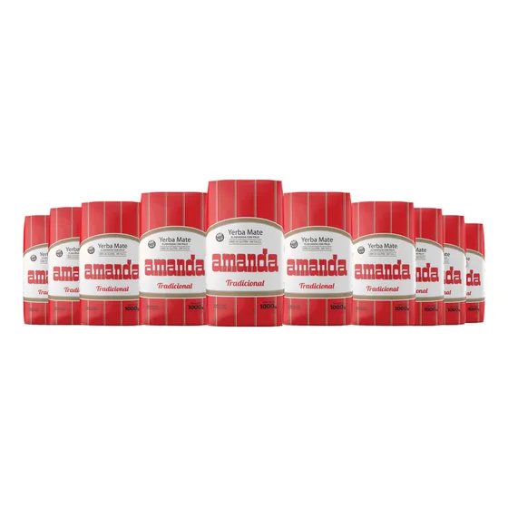 Pack 10 Yerba Mate Amanda Tradicional 1kg