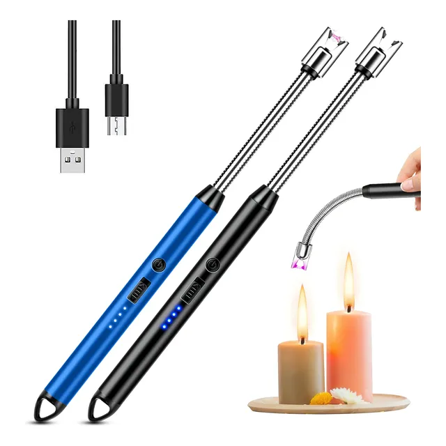2pcs Encendedor Eléctrico Recargable Usb De Cocina Multiusos