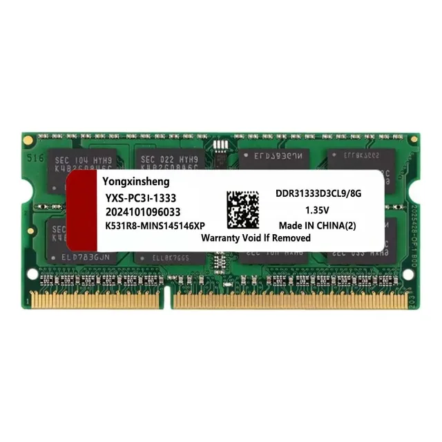 Memoria Ddr3 8 Gb 1333 Mhz Ram Pc3 10600 Sodimm Nonecc 1.35v