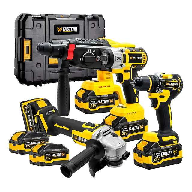 Kit Multi Ferramentas A Bateria 4 Em 1 Brushless - Fasterr