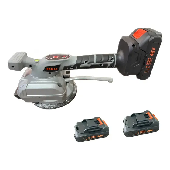 Maquina Vibradora Nivelación De Baldosas Osmao 48v 2 Baterías Gris