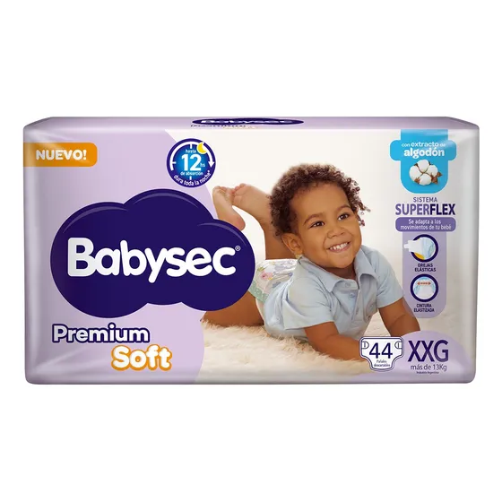 Babysec Premium Soft Pañales Descartables Sin género Talle Extra Extra Grande (XXG)