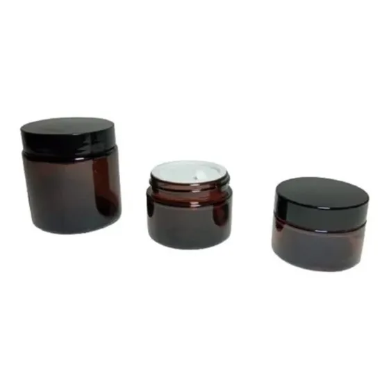 Pote Vidrio 50 Gramos Ambar C/contratapa(pack X 10 Unidades)