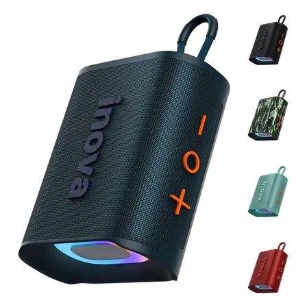 20W Caixa De Som Portatil , Inova Caixa de Som pequena com Radio FM E RGB, caixinha som bluetooth À Prova D'água IP67, Caixa De Som Potente Para Moto Bike, Bateria 15h, TWS Som Estéreo Grave Cor Azul