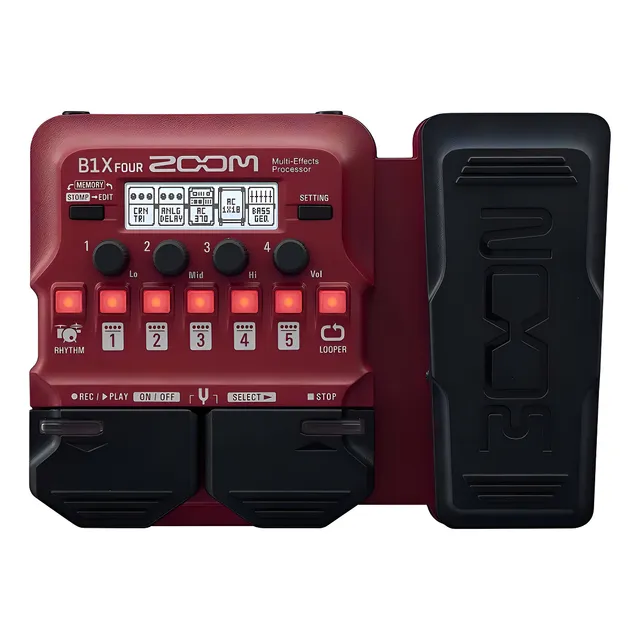 Pedal De Efeito Zoom B1x Four Vermelho