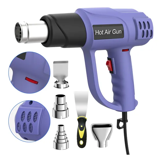 Soprador Térmico 110v Pistola De Ar Quente Para Envelopamento E Vinilona Schulz 127V ABLEMARK BR-986B-p cor Violeta