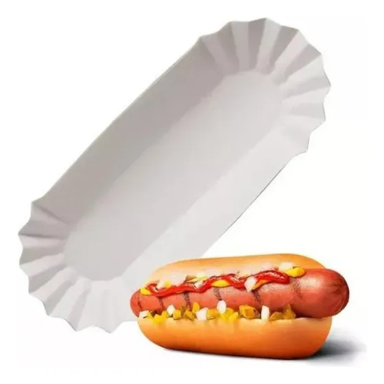 Canoa Porta Completos Hot Dog Pequeña 20x6,5 (100 Unidades)