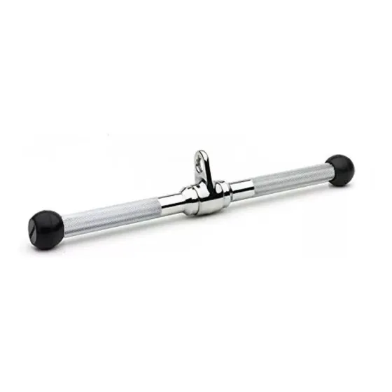 Barra Triceps Recta Centro Movil Agarre Para Polea Get Fit!