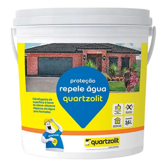 Repele Agua Hidrofugante Quartzolit 3,6l Cor Transparente