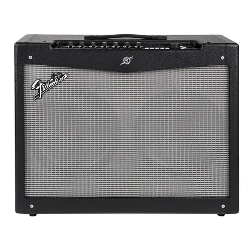 Amplificador de guitarra Fender Mustang Iv V2 150w 2x12 cor preto e prata