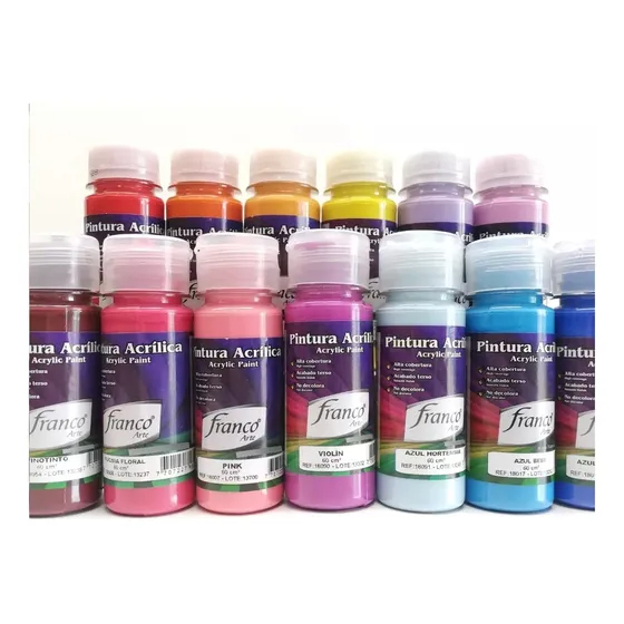 Pintura Acrílica 60ml (20 Colores Surtidos)