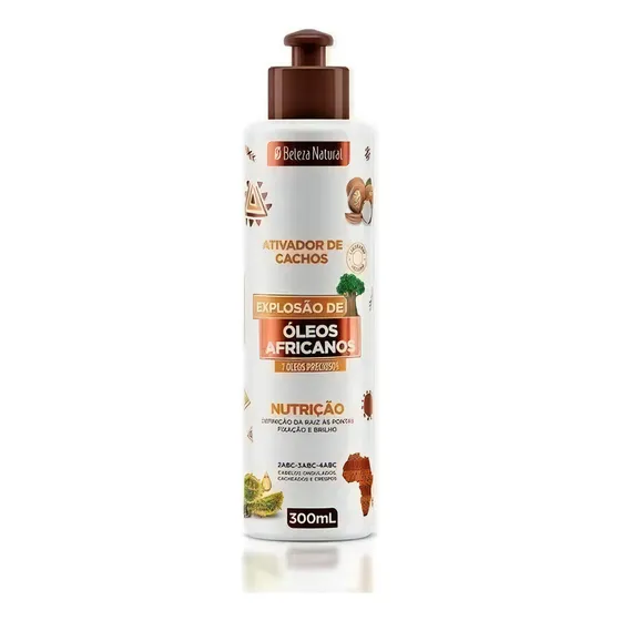 Ativador De Cachos Óleos Africanos Beleza Natural 300ml