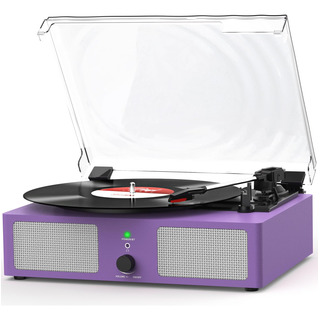 Plato De Vinilo Porttil Bluetooth Con Altavoces Integrados Plato De Vinilo Porttil Bluetooth Con Altavoces Integrados