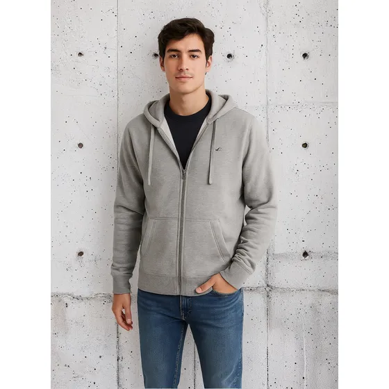 Campera Hollister By Abercrombie Logo Chico Lisa