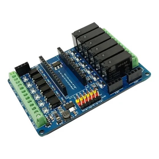 Plc Nano Control Shield Arduino 6 Entradas 6 Salidas