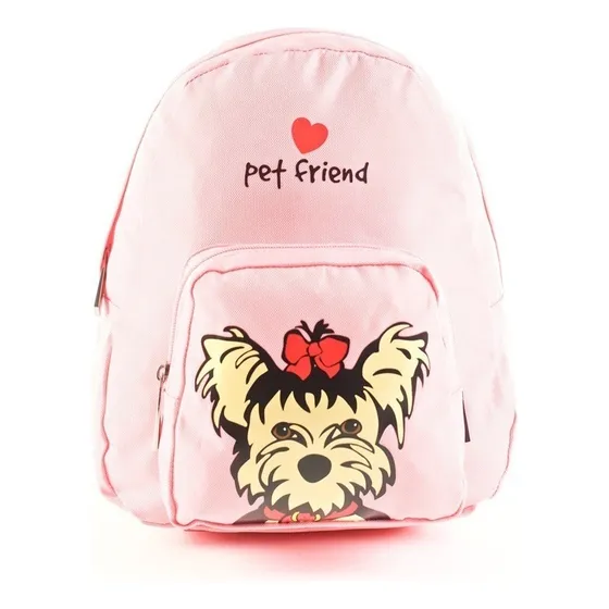 Mochila Pet Friends - 25 Cm Yorkie Rosa 91209r Tu Disfraz Diseño De La Tela Estampado Yorkie