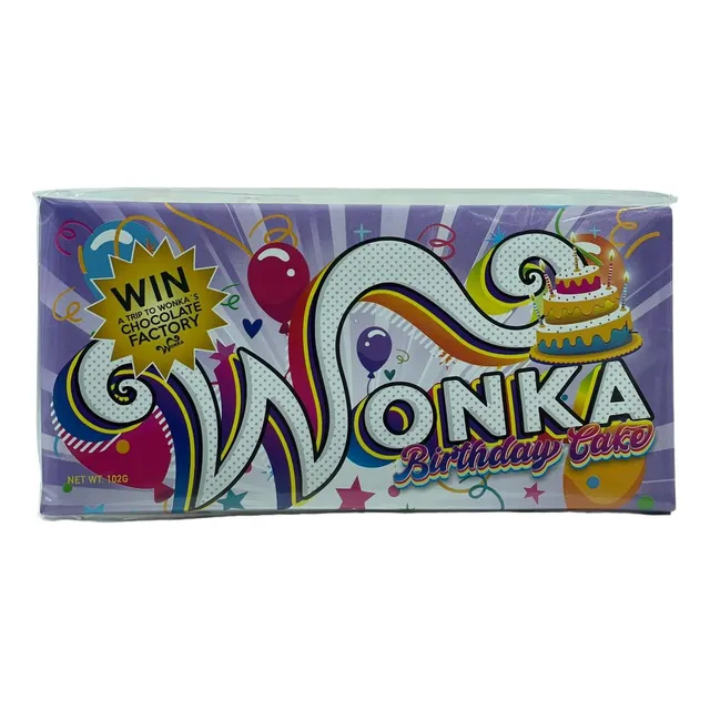 Barra De Chocolate Wonka Sabor Birthday Cake