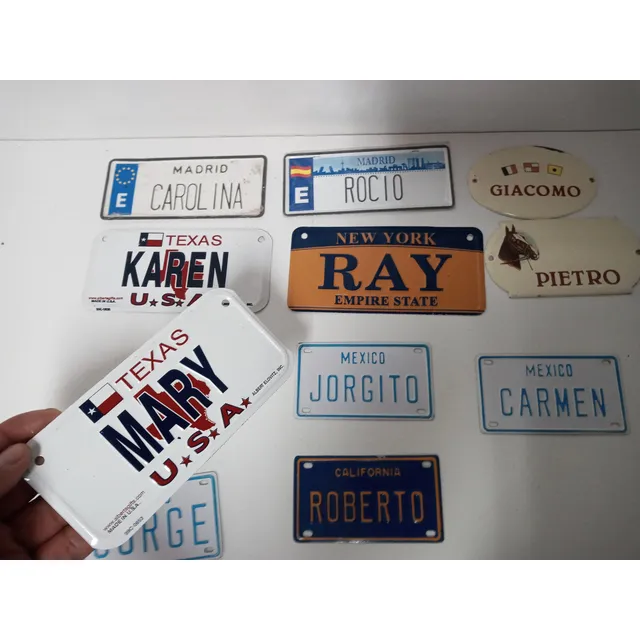 7k Placa Con Diferentes Nombres Metal Precio Por Cada Uno