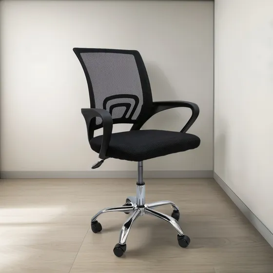 Silla Ejecutiva Stay Elit Oficina Ergonómica Escritorio Negro tapizado de malla transpirable