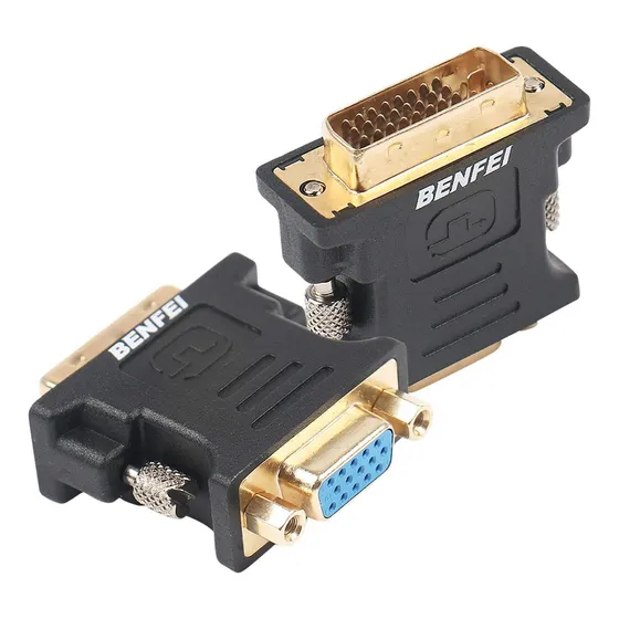 Adaptador Convertidor Dvi 24+5 Pines Macho A Vga Hembra 15