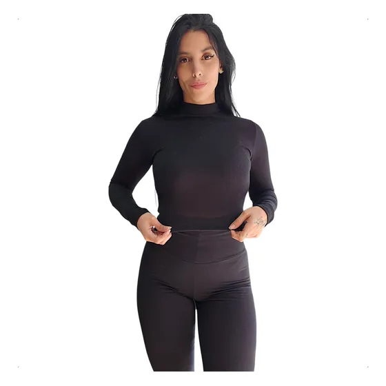 Media Polera Manga Larga Pupero Remera Mujer Lanilla