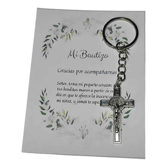 Recuerdo Para Bautizo Llavero Sencillo 10 Pz