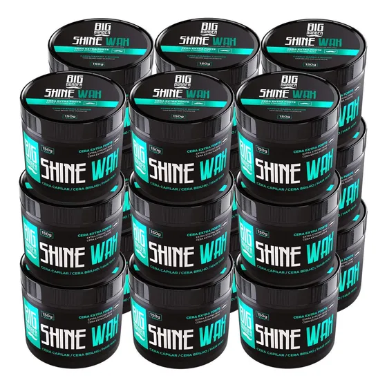 Cera Modeladora Shine Wax Big Barber 150g Extra Forte 18 Und