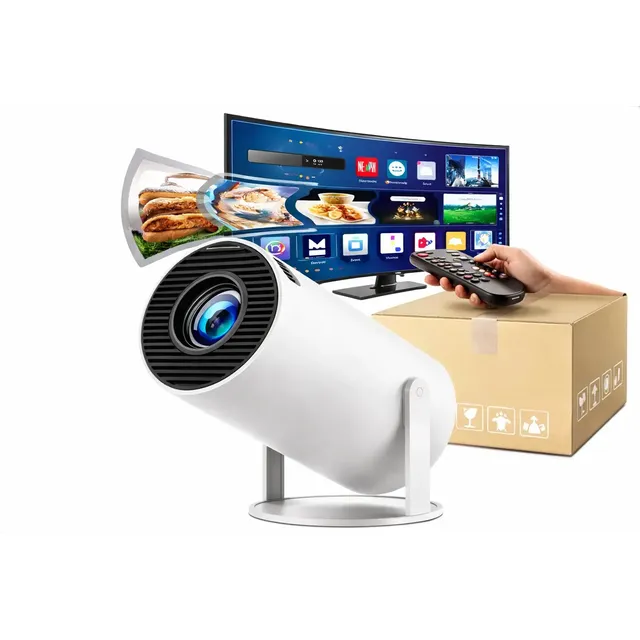 Projetor Led Smart Android Portátil Hy300 Bluetooth Full Hd Cor Branco 127/220v