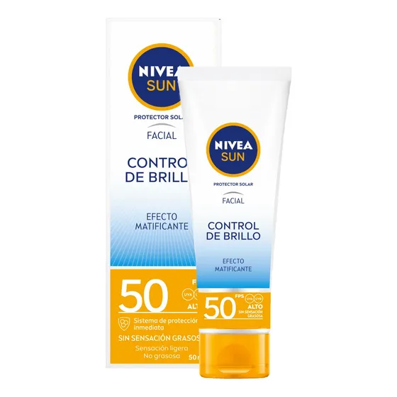 Protector Solar Facial Nivea Sun Control De Brillo Fps50+