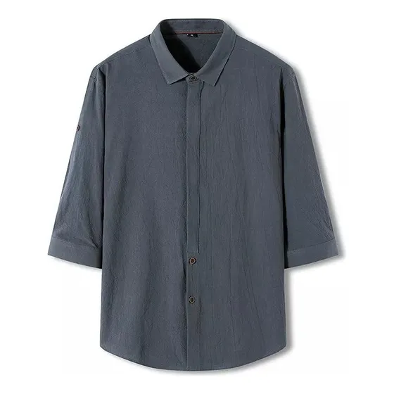 Camisas Masculinas, Camisas De Gola Três Quartos