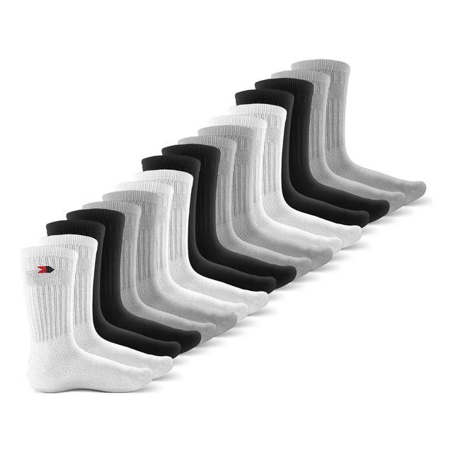 Kit 15 Pares Meias Sport Algodão Cano Alto Sandrini Conforto Kit 15 Pares Meias Sport Algodão Cano Alto Sandrini Conforto