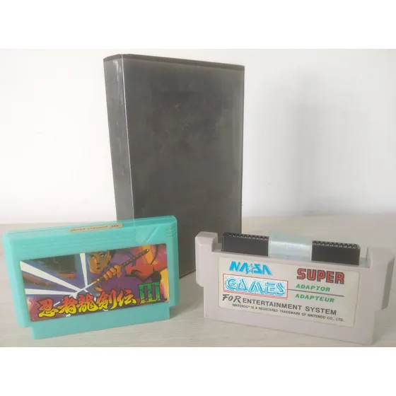 Cartucho Ninja Gaiden 3 Famicom + Adaptador Nintendo Nes