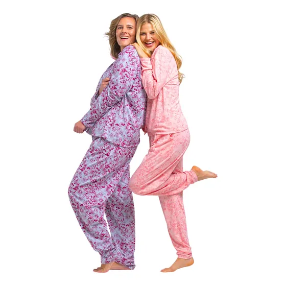 Pijama Mujer Chaqueta Con Botones Invierno Mora Z464