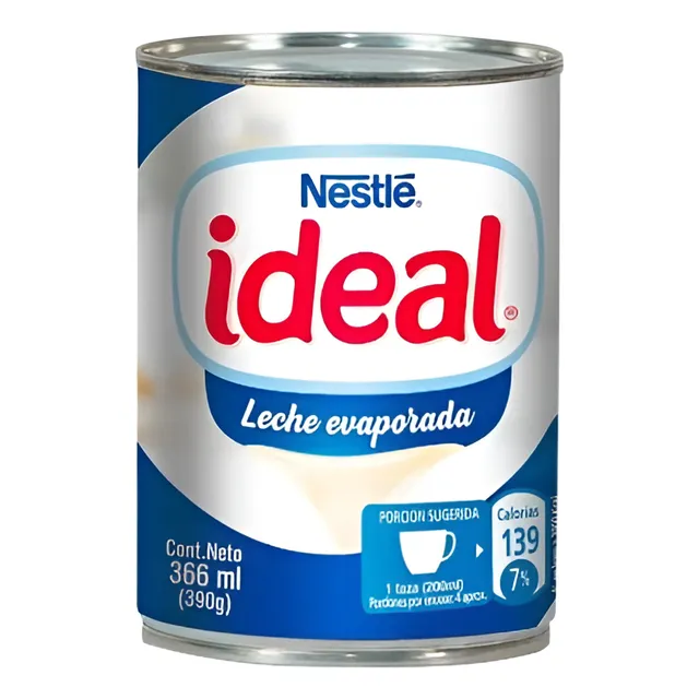Leche Evaporada Ideal 48 Un De 390 Gramos