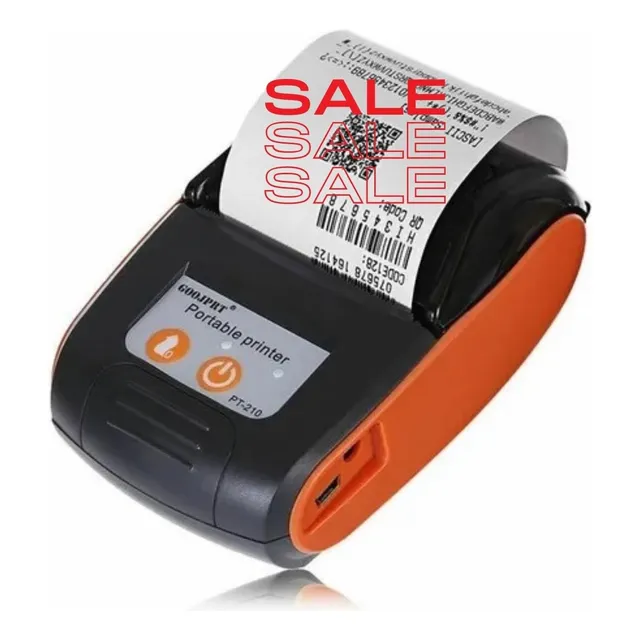 Impresora Termica Portatil Goojprt Pt-210 58mm Bt +3 Rollos 