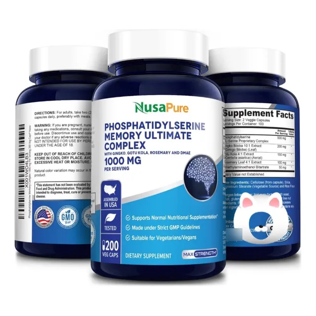 Fosfatidilserina 1000 Mg 200 Capas (sin Gluten Ni Omg) 