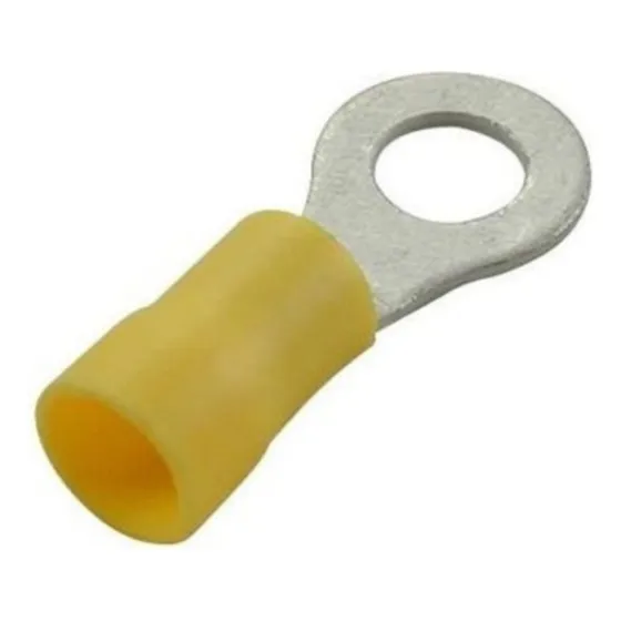 Terminal M5 Ojo 3/16 Amarillo Para Cable 10-12 Awg 100 Unid