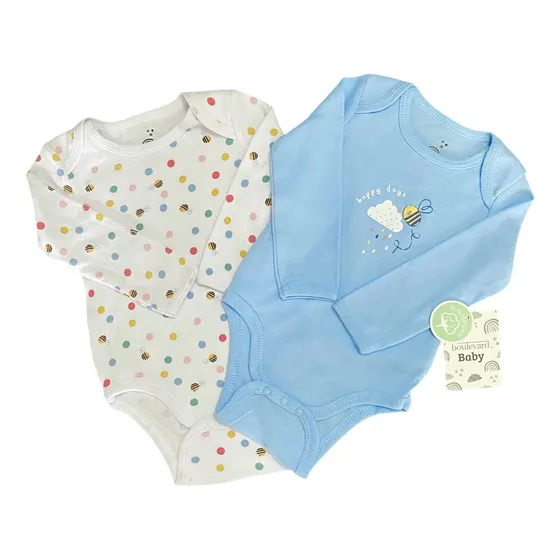 Set De Dos Bodys Para Bebé Niña 100% Algodón Tela Fresca